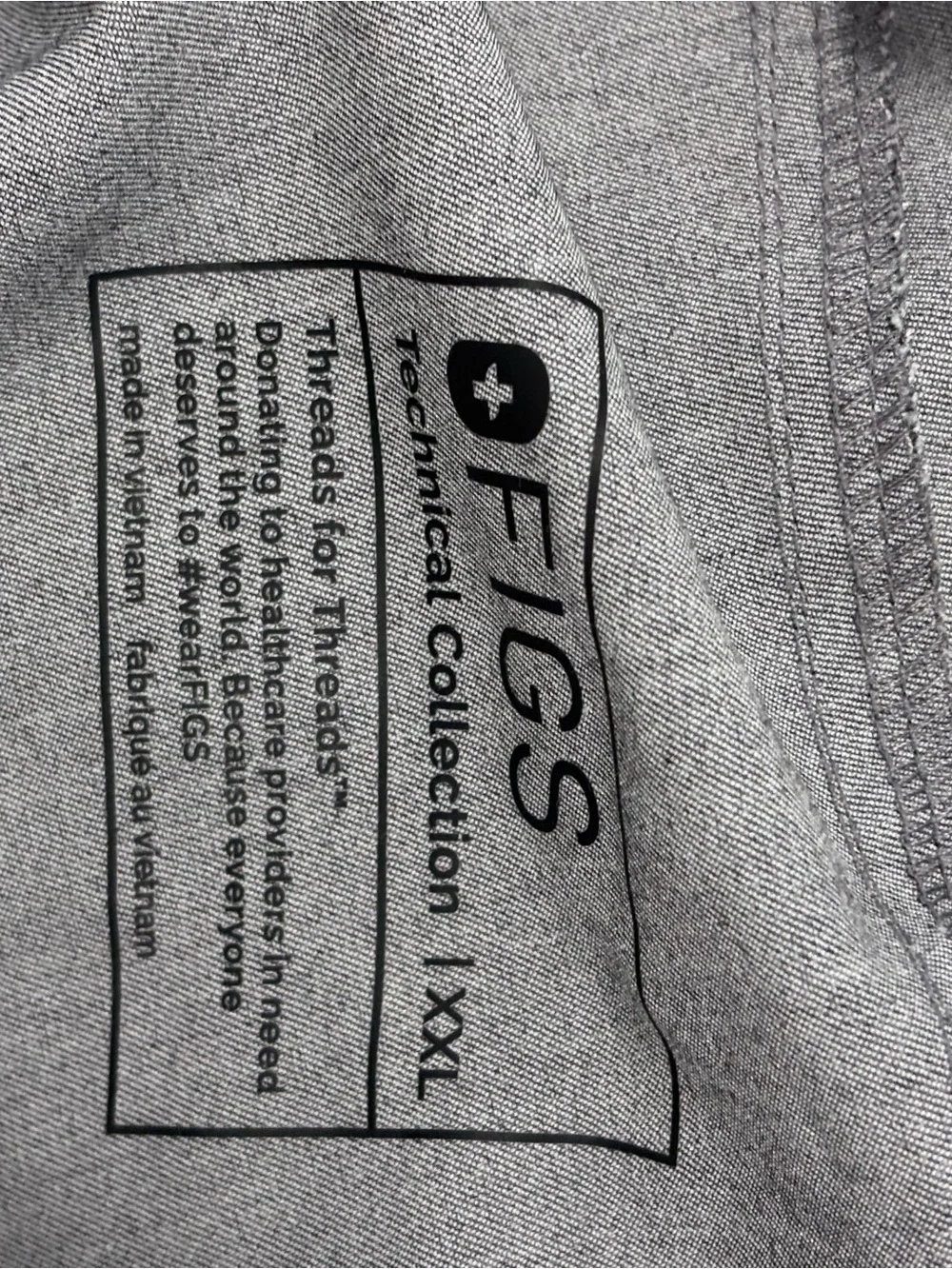 FIGS Scrub Pants Mens XXL Gray Heathered Cargo Technical Collection Medical